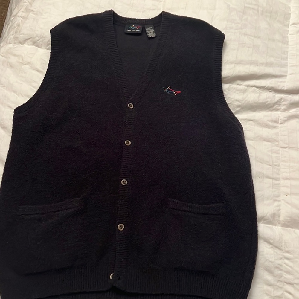 Greg Norman Black knit vest